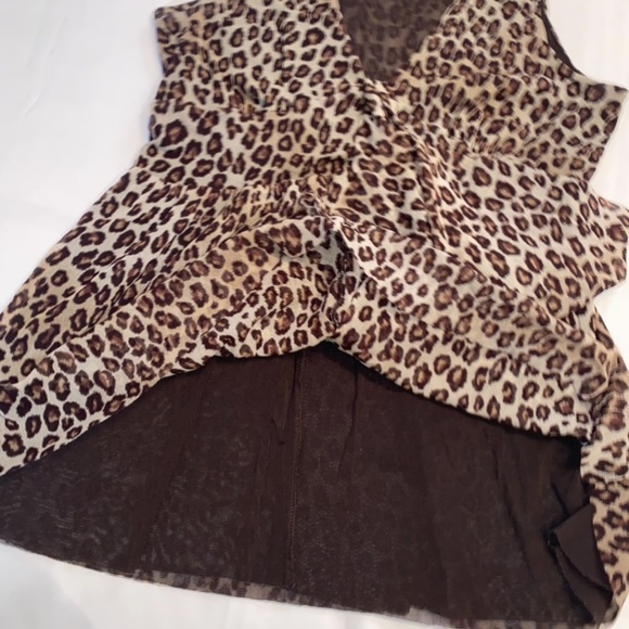 Michael Michael Kors Leopard Sleeveless Blouse - Picture 7 of 9